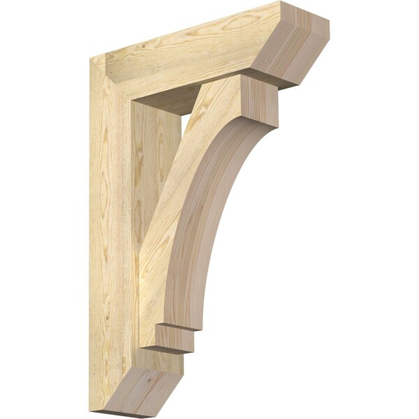 Ekena Millwork Imperial Slat Rough Sawn Bracket w/ Offset Brace, Douglas Fir, 8"W x 26"D x 38"H BKT0806X26X38IMP06RDF - main